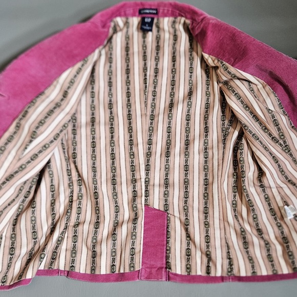 Gap Y2K Corduroy Jacket 4 Pink Blazer Fall 2004 - Picture 8 of 9
